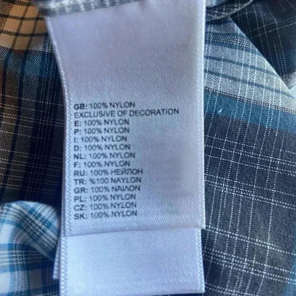 The North Face Mens Blue, Gray, Black Plaid Button Down Shirt Size M Lightweight - Picture 9 of 10